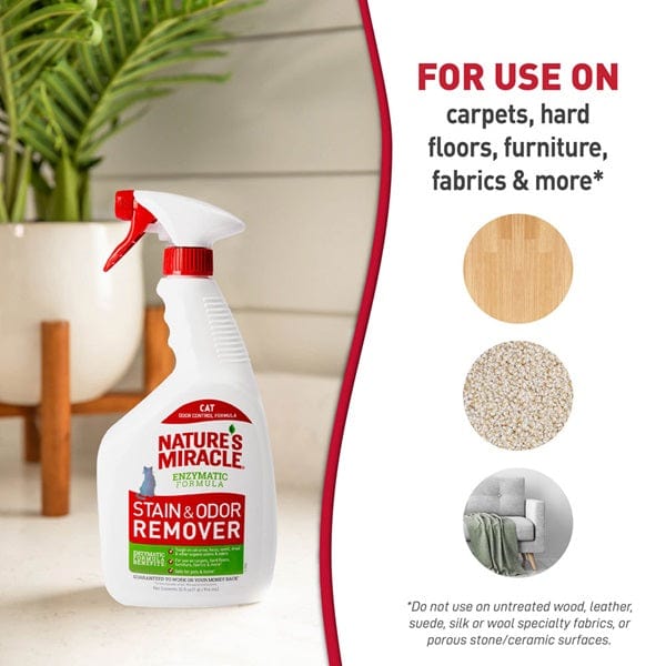 Nature's Miracle Stain & Odor Remover for Pets - Enzyme-Powered Cleaning Solution for Carpets, Floors & Furniture | Eliminates Tough Stains & Odors from Dogs, Cats & More