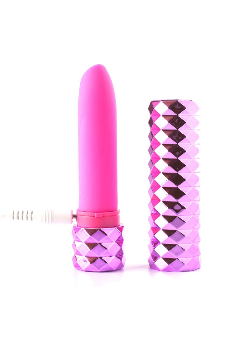 Maia Toys Roxie Maia Crystal Gem Lipstick Vibrator - Discreet Adult Toy for Women, Pink | Perfect for Travel, Date Night & Self-Care Moments