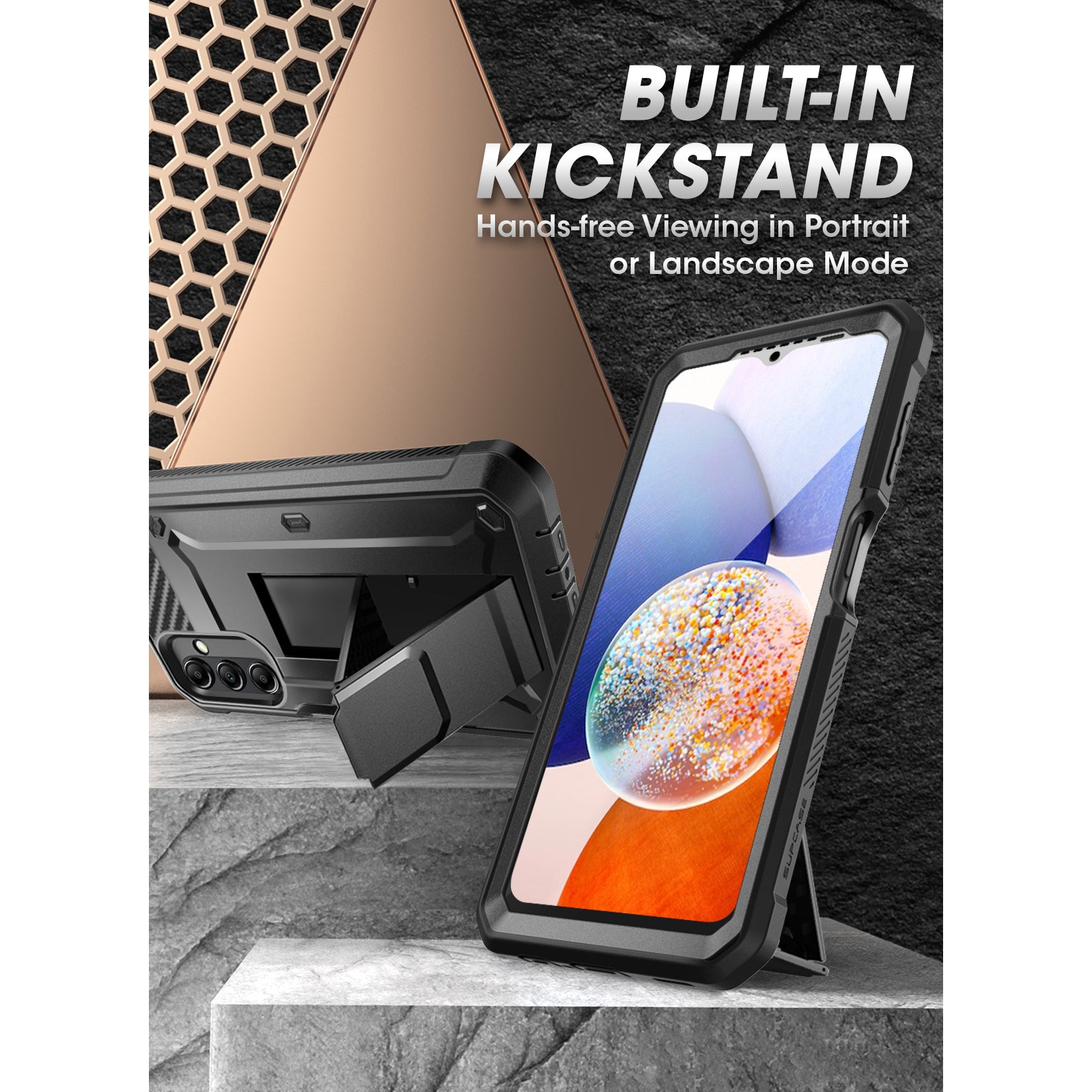 Samsung Galaxy A14 Unicorn Beetle Pro Rugged Holster Case - Heavy Duty Protection with Belt Clip - Shockproof, Drop Proof & Scratch Resistant Cover - Perfect for Outdoor, Construction & Active Lifestyle Use