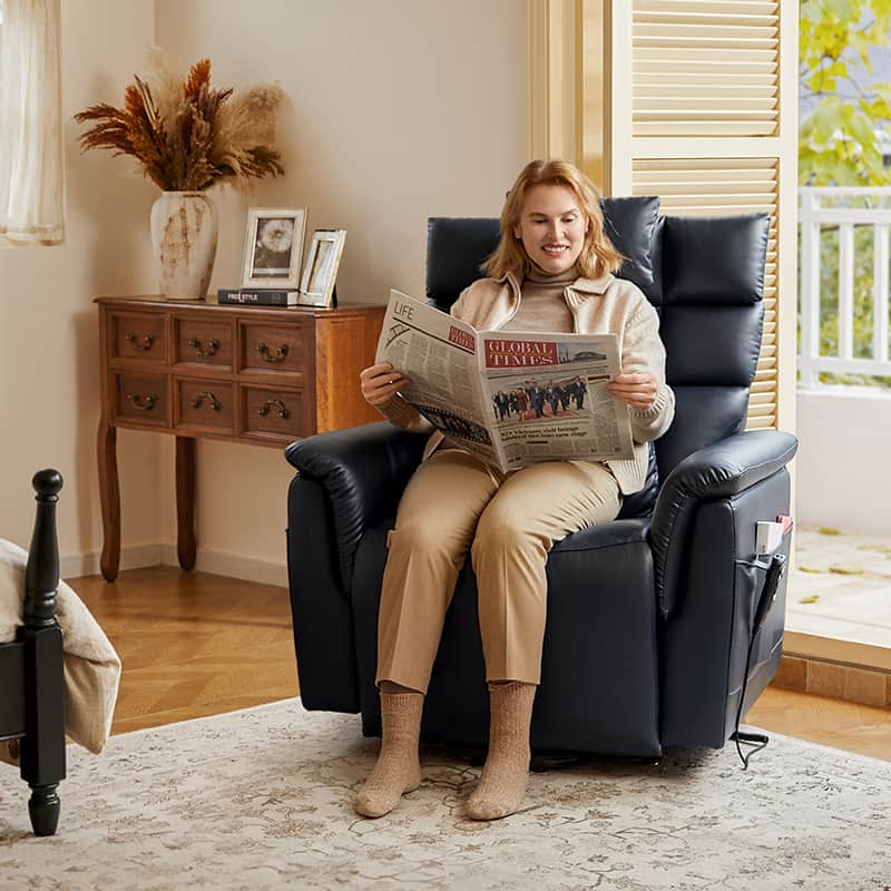 Best Lay Flat Lift Geri Chairs with Adjustable Headrest & Lumbar Support - Ergonomic Recliner for Elderly & Post-Surgery Recovery - Perfect for Home Care & Physical Therapy