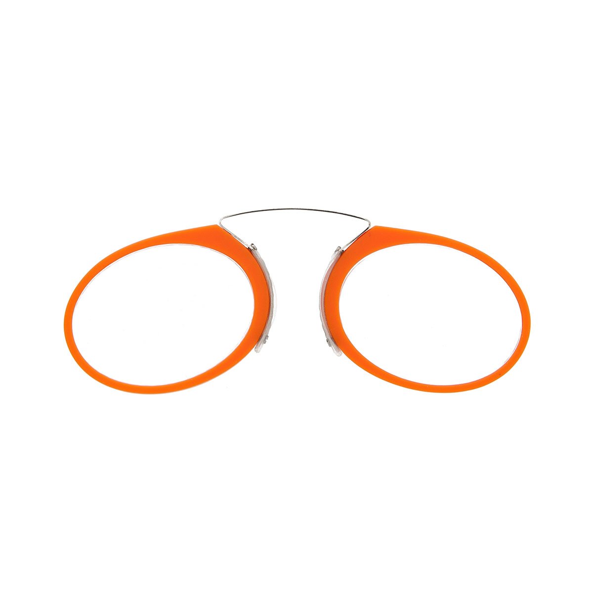 Stylish Frameless Reading Glasses for Men & Women - Prescription Magnifying Glasses with Hard Case (+3.0 Orange) | Perfect for Book Lovers, Office Work & Daily Reading Comfort - ORSAY