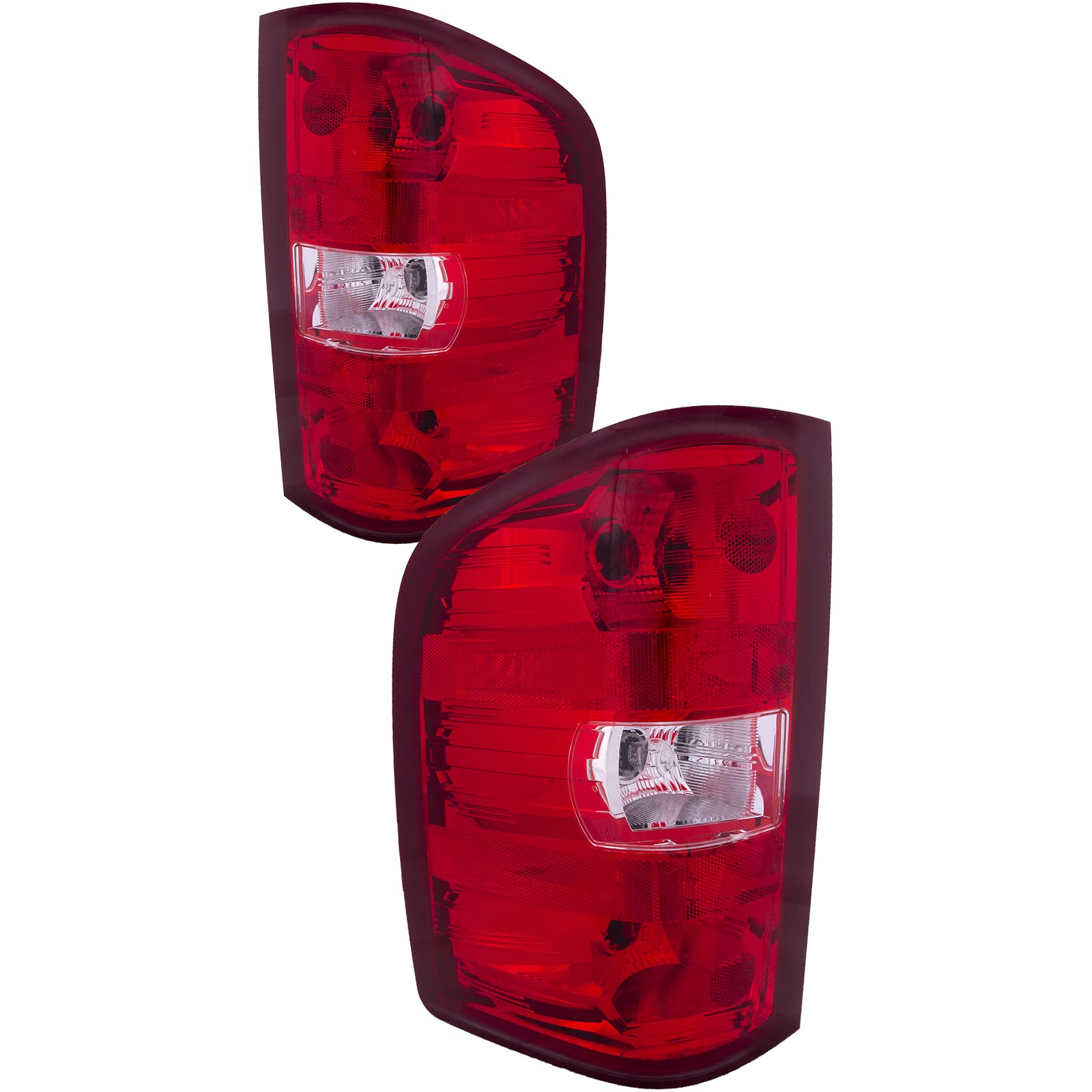HEADLIGHTSDEPOT CAPA Certified Tail Lights Set - Left & Right Pair Compatible with 2007-2010 Chevrolet Silverado 1500 (1st Gen 2010 Design) - Perfect for Night Driving & Vehicle Customization