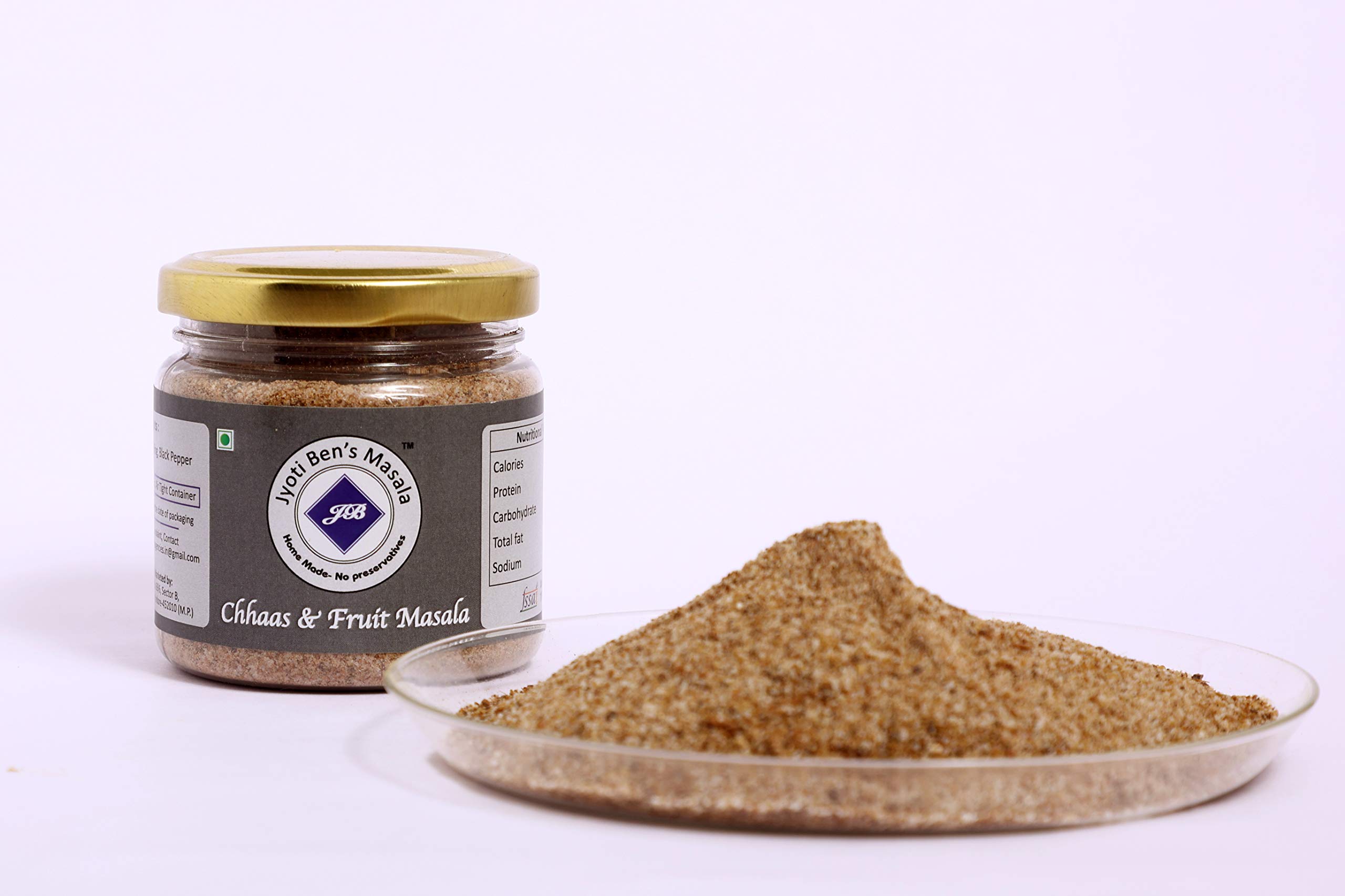 Jyoti Ben's Chaas (Buttermilk) Fruit Masala Powder 200g | Fresh & Natural | Ready to Sprinkle | No Artificial Colors or Flavors | Perfect for Smoothies, Yogurt & Traditional Indian Drinks