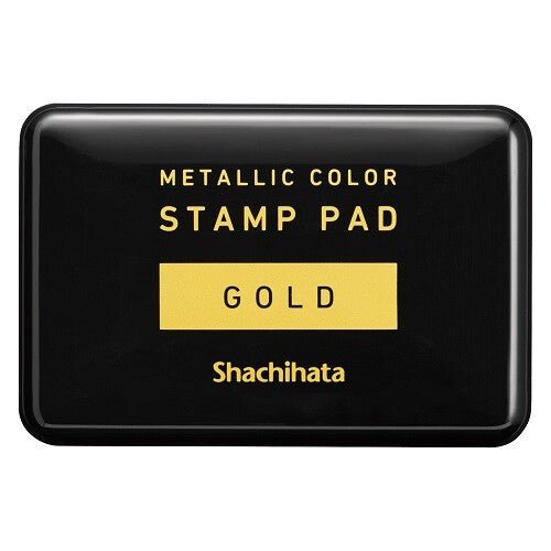 Premium Metallic Ink Stamp Pad - Shachihata for Scrapbooking, Card Making & DIY Crafts - Gold, Silver & Rose Gold Colors