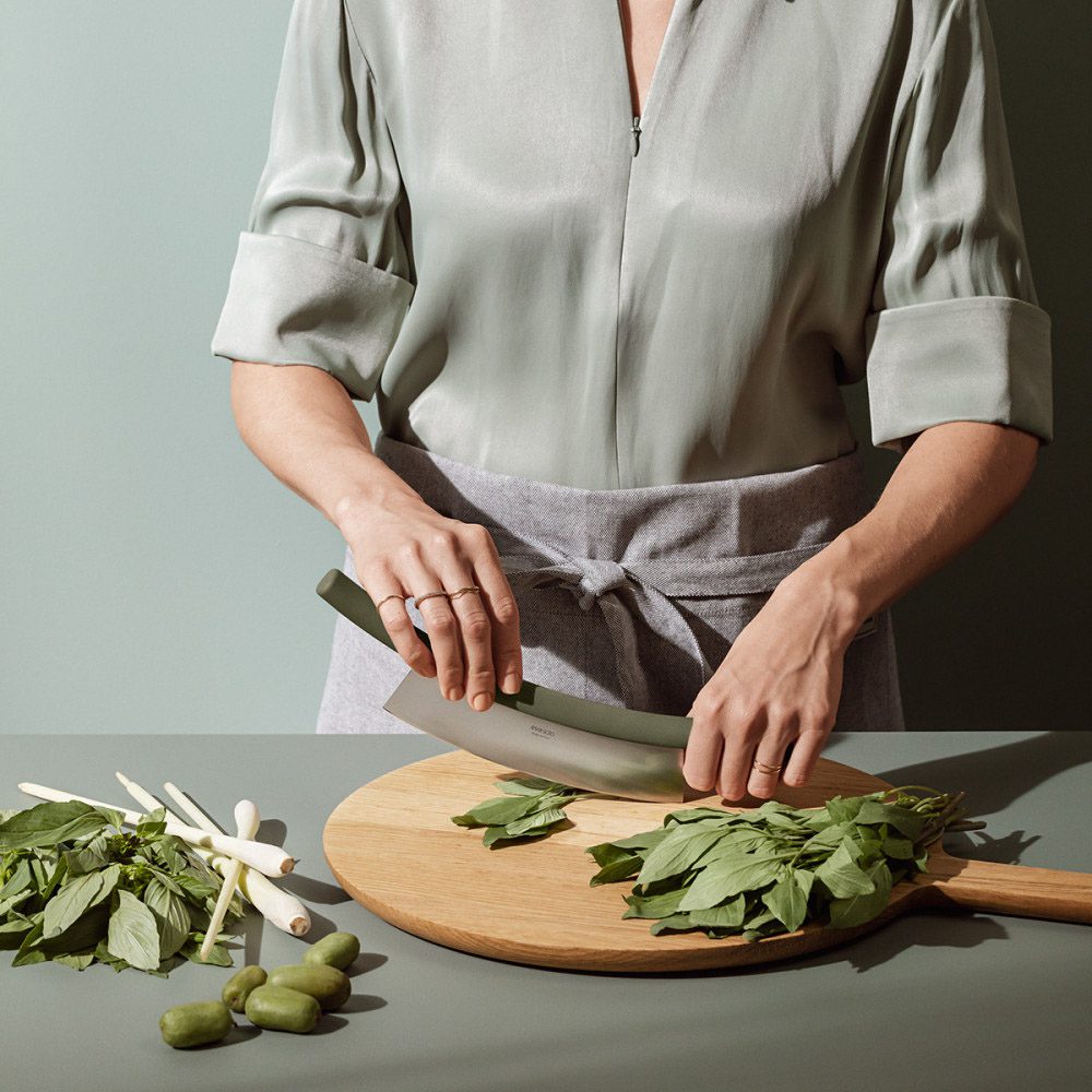 EVA SOLO Green Herb Chopper - Stainless Steel Blade, Ergonomic Handle for Fresh Herbs, Vegetables & Spices - Perfect for Cooking, Salad Prep & Garnishing