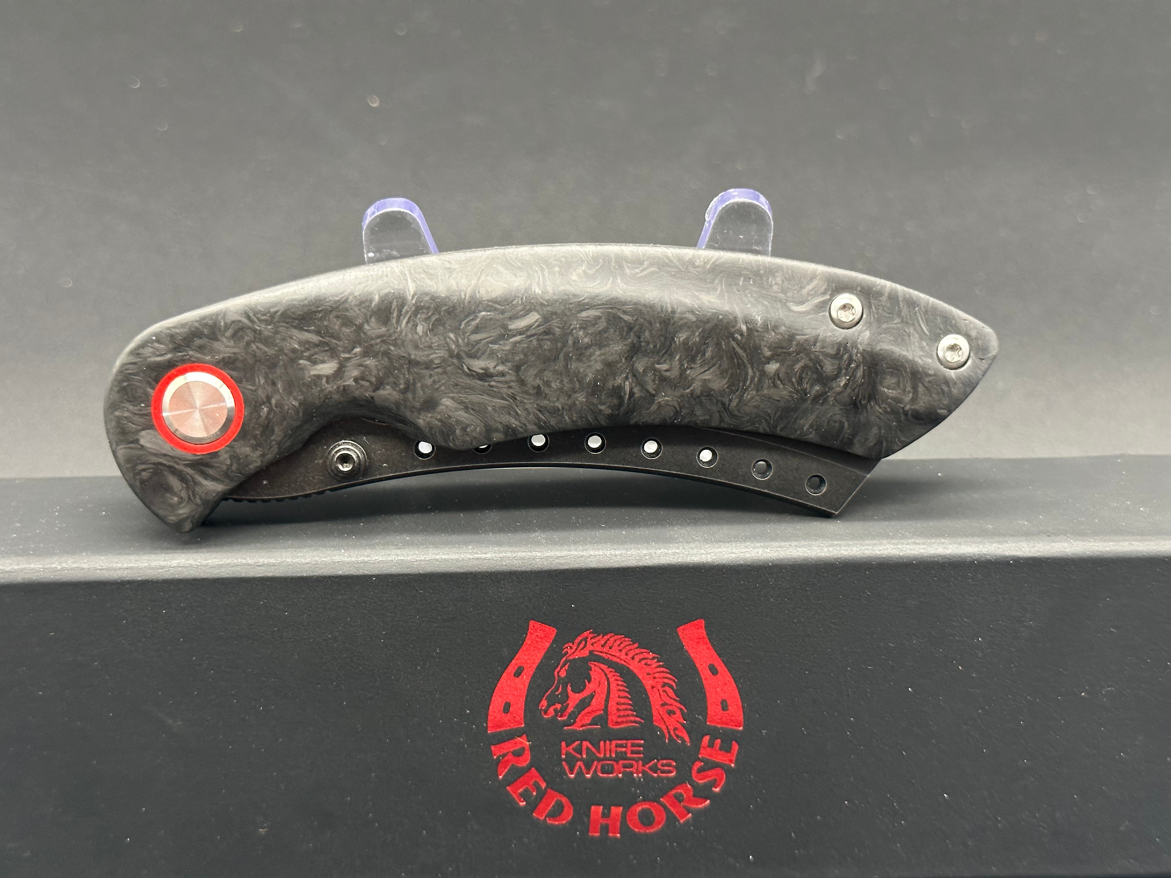 Red Horse Hell Razor - Premium Stainless Steel Straight Razor for Men's Grooming | Perfect for Barbershops, Home Shaving & Beard Trimming