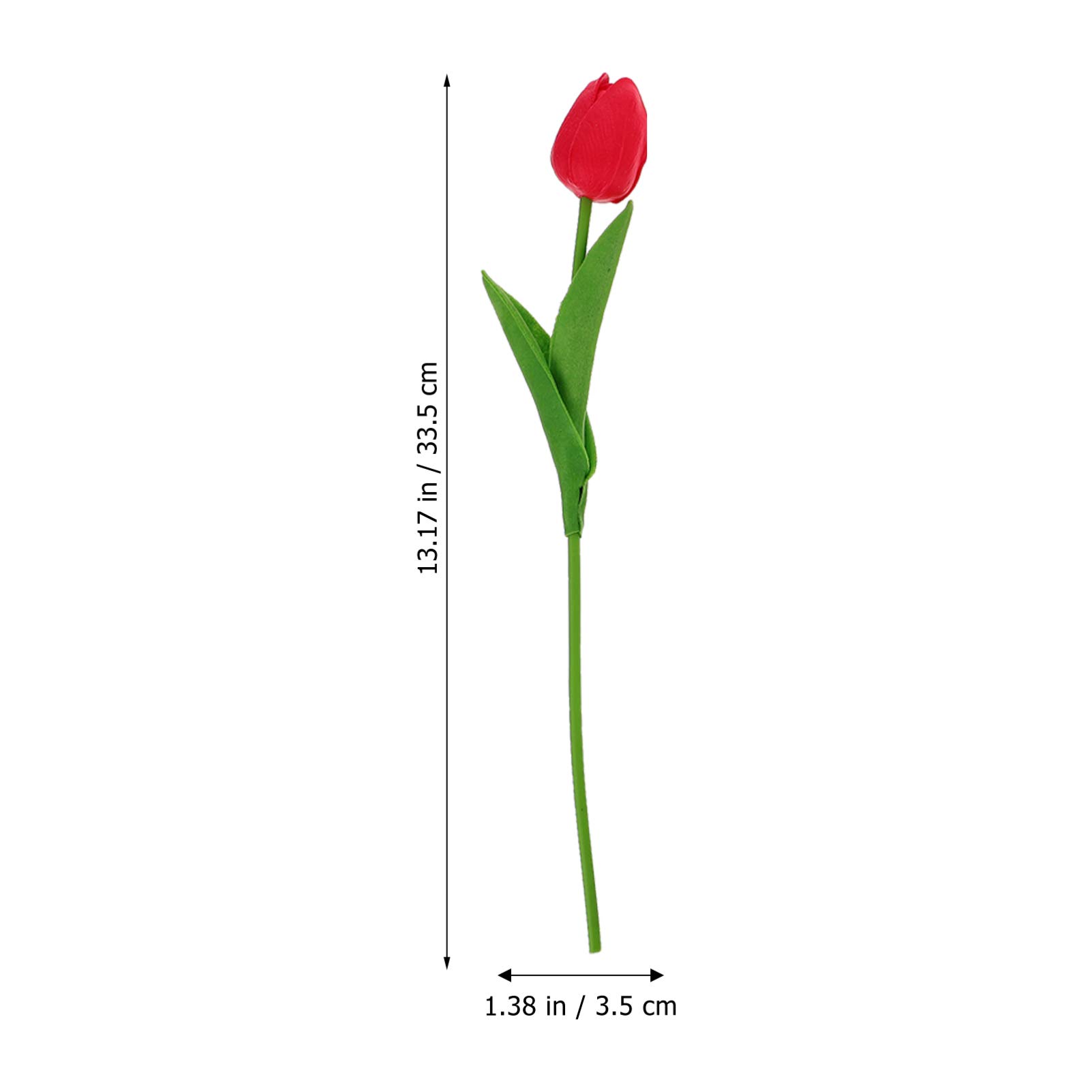 VOSAREA 15pcs Real Touch Artificial Tulip Flowers - Silk Fake Tulips for Bouquet, Wedding Centerpiece, Office & Home Decor - Perfect for Desk Decorations, Party Arrangements & Room Decoration
