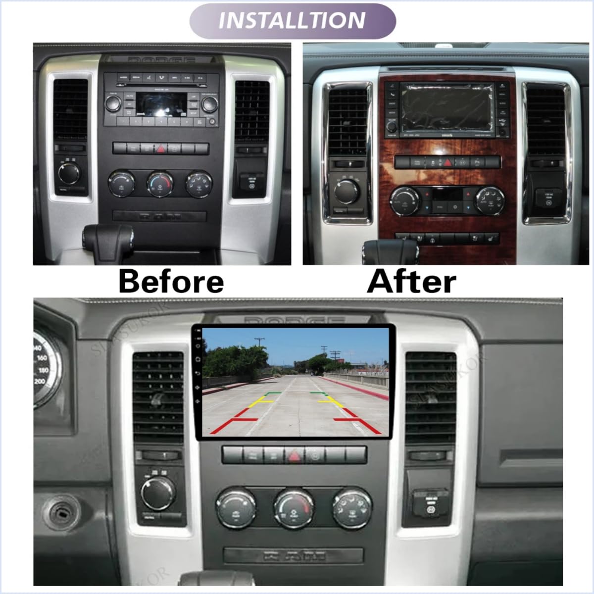 Upgrade Radio for Dodge RAM 1500 2500 3500 (2009-2012) & Jeep Wrangler (2008-2017) - 10