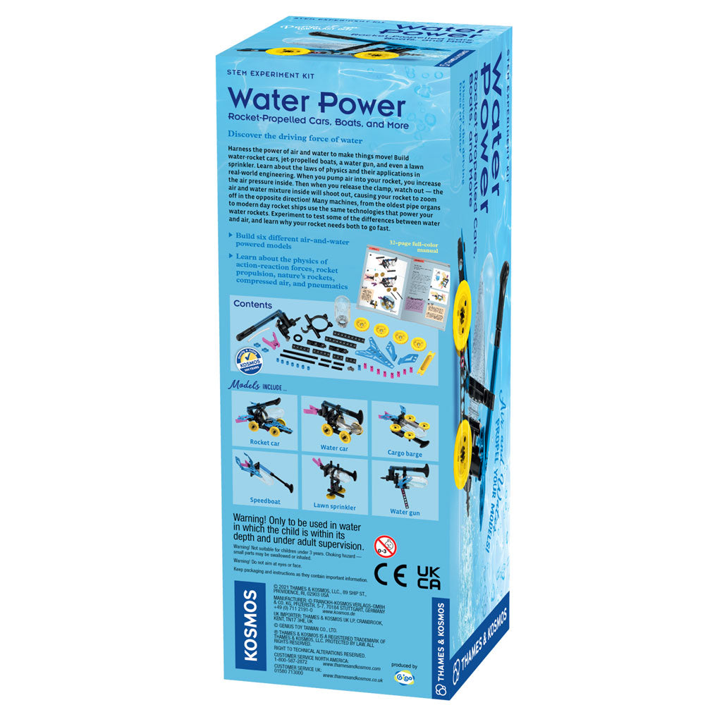 Water Powered Rocket Car & Boat Kit - STEM Science Toy for Kids - Outdoor Summer Fun & Learning Activities