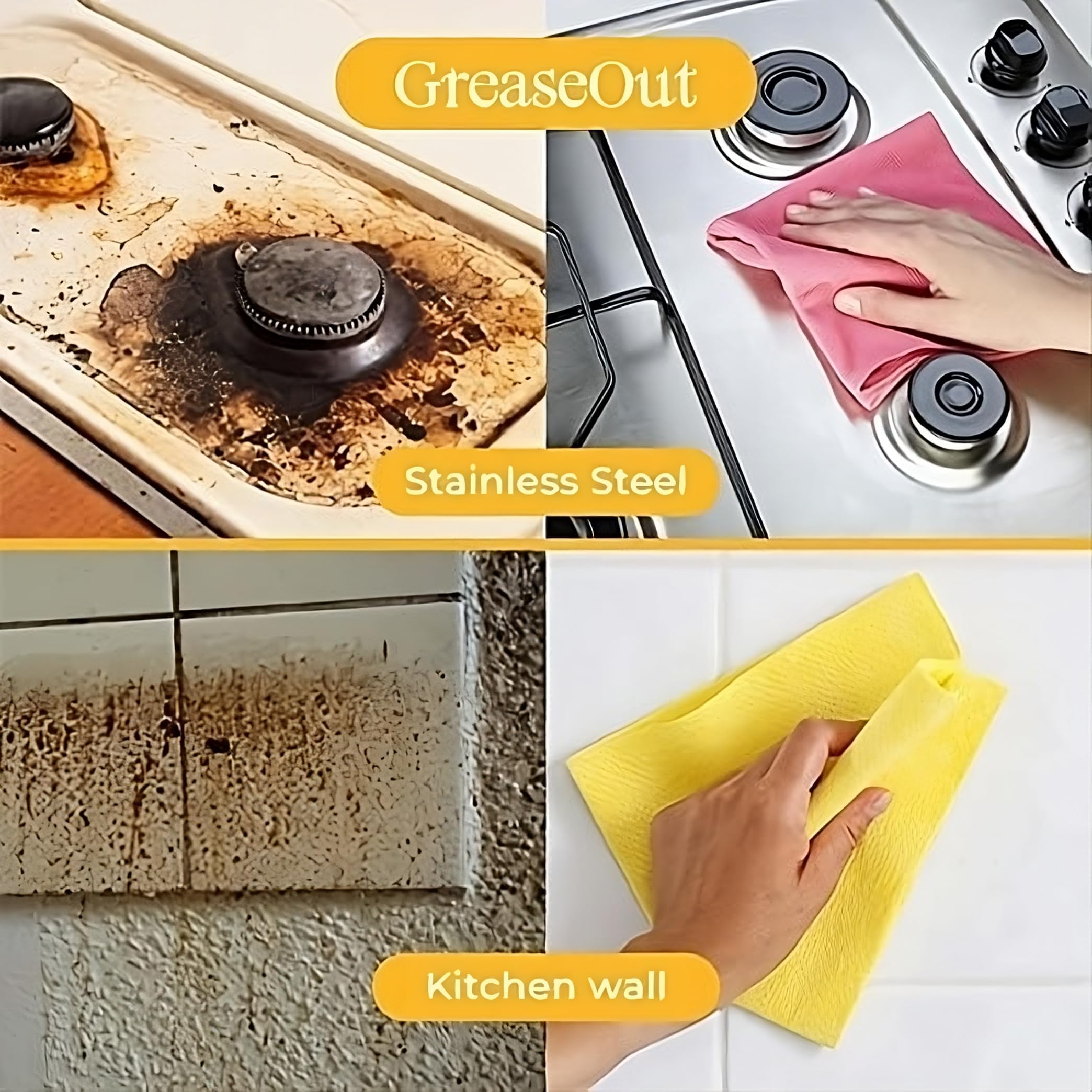 DUKAAN 500ML Non-Toxic Magic Degreaser Spray - Oil & Grease Stain Remover for Gas Stove, Chimney, BBQ, Exhaust Fan | Non-Flammable Kitchen Cleaner for Grill & Home | All Surface Cleaner for Shiny Results | Perfect for Deep Cleaning Kitchen Appliances & Outdoor Grills