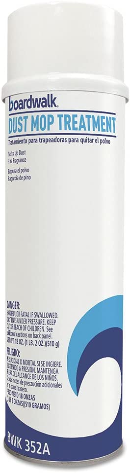 Boardwalk Dust Mop Treatment - 18oz Aerosol Spray with Refreshing Pine Scent (Pack of 12) - Ideal for Cleaning and Deodorizing Floors in Homes, Offices, and Commercial Spaces