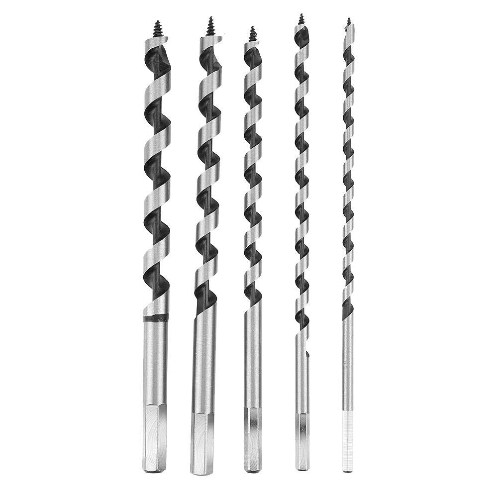 Walfront 5pcs Carbon Steel Hex Drill Bits for Woodworking - DIY & Carpentry