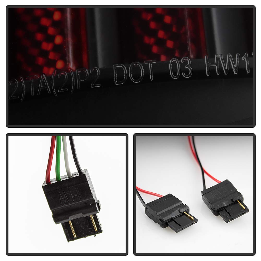 Xtune LED Tail Lights for Cars - Black Smoke Lens with BSM (Blind Spot Monitoring) Compatible - ALT-ON-CCO04-LED-BSM - Upgrade Your Vehicle's Rear Lighting for Night Driving & Safety