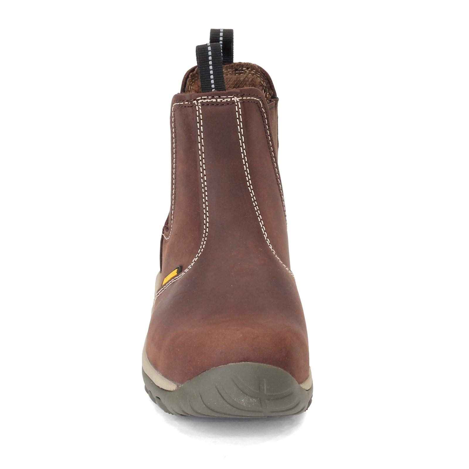 DEWALT Steel Toe Slip-On Leather Work Boots for Men - Comfortable & Durable Safety Shoes for Construction, Warehouse & Industrial Work