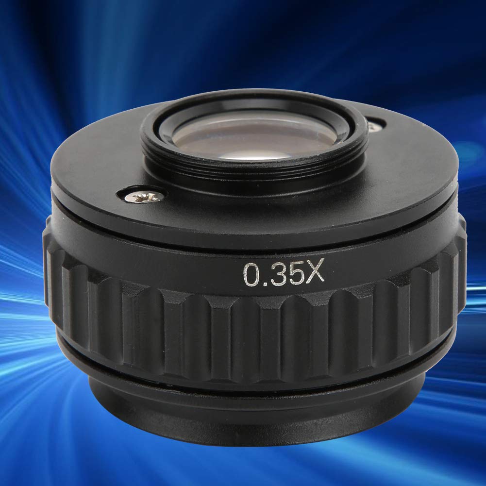 Estink 0.35X Microscope Adapter for CTV Cameras - Metal Eyepiece Lens Mount with Optical Glass for Trinocular Stereo Microscopes | Perfect for Lab Research, Jewelry Inspection & Electronics Repair