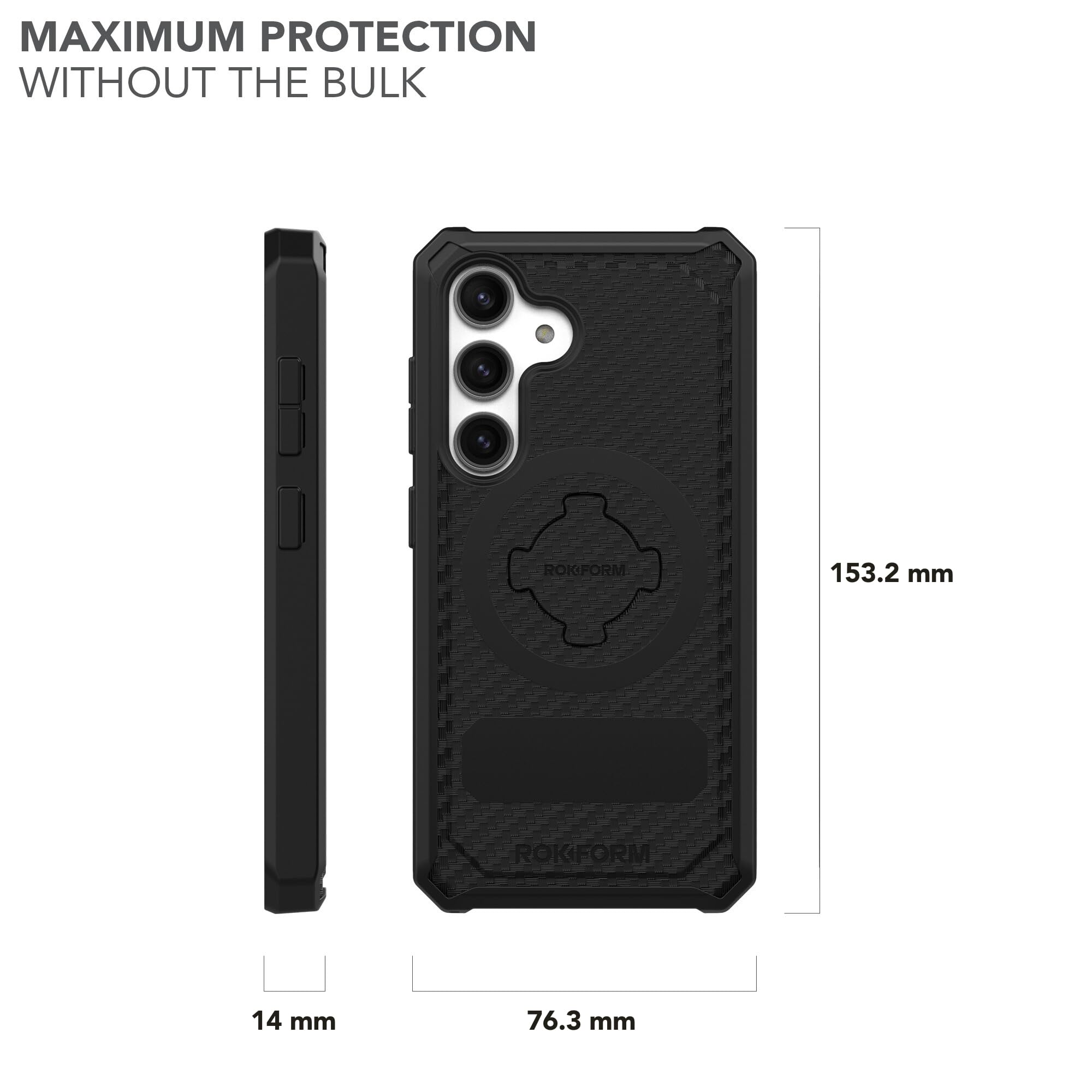 Rokform Rugged Magnetic Case for Galaxy S24 with Twist Lock, Drop Tested Armor (Black) - Perfect for Outdoor Adventures and Daily Protection