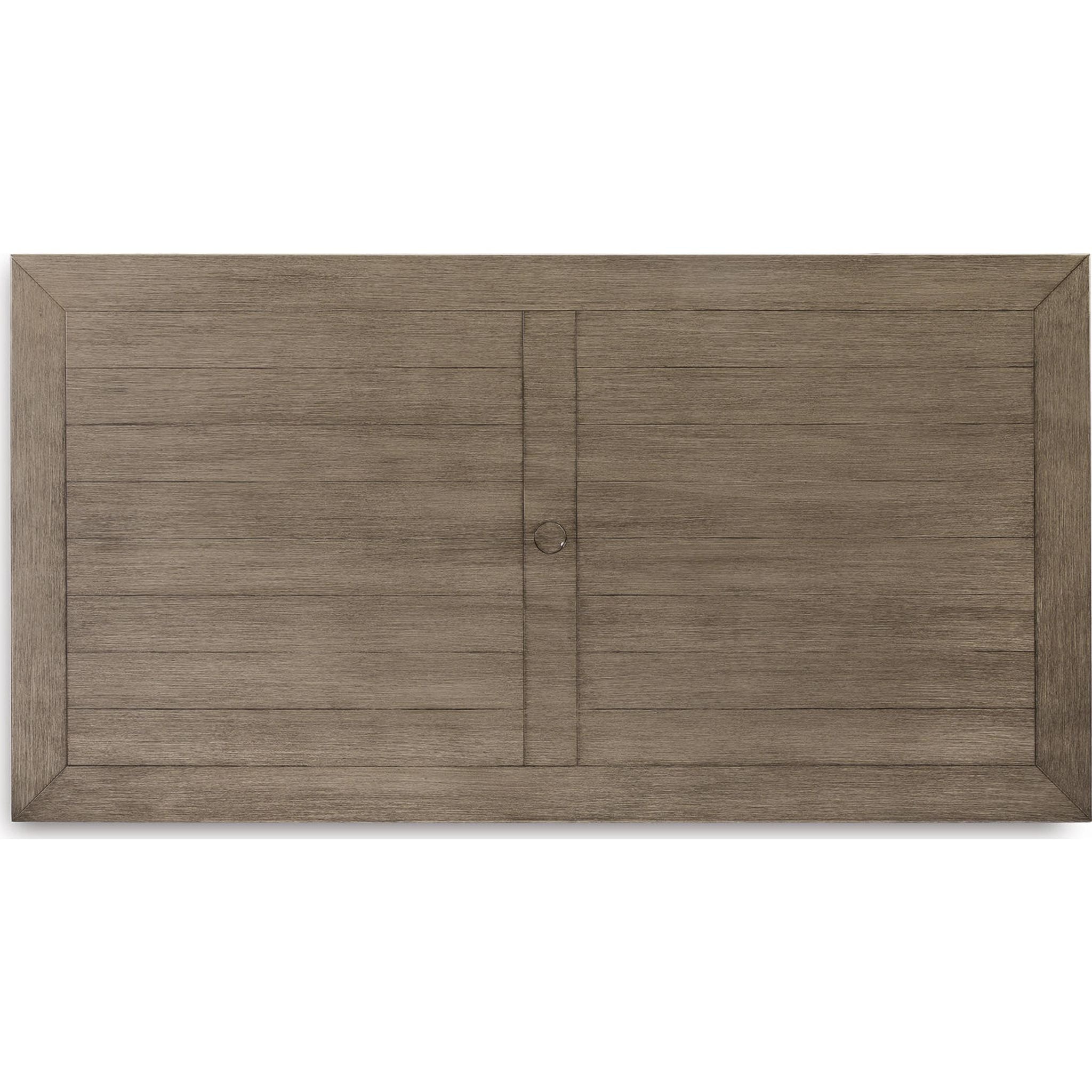 Beachfront Outdoor Rectangle Dining Table - Weather-Resistant Beige Patio Furniture for Poolside, Garden, and Backyard Dining