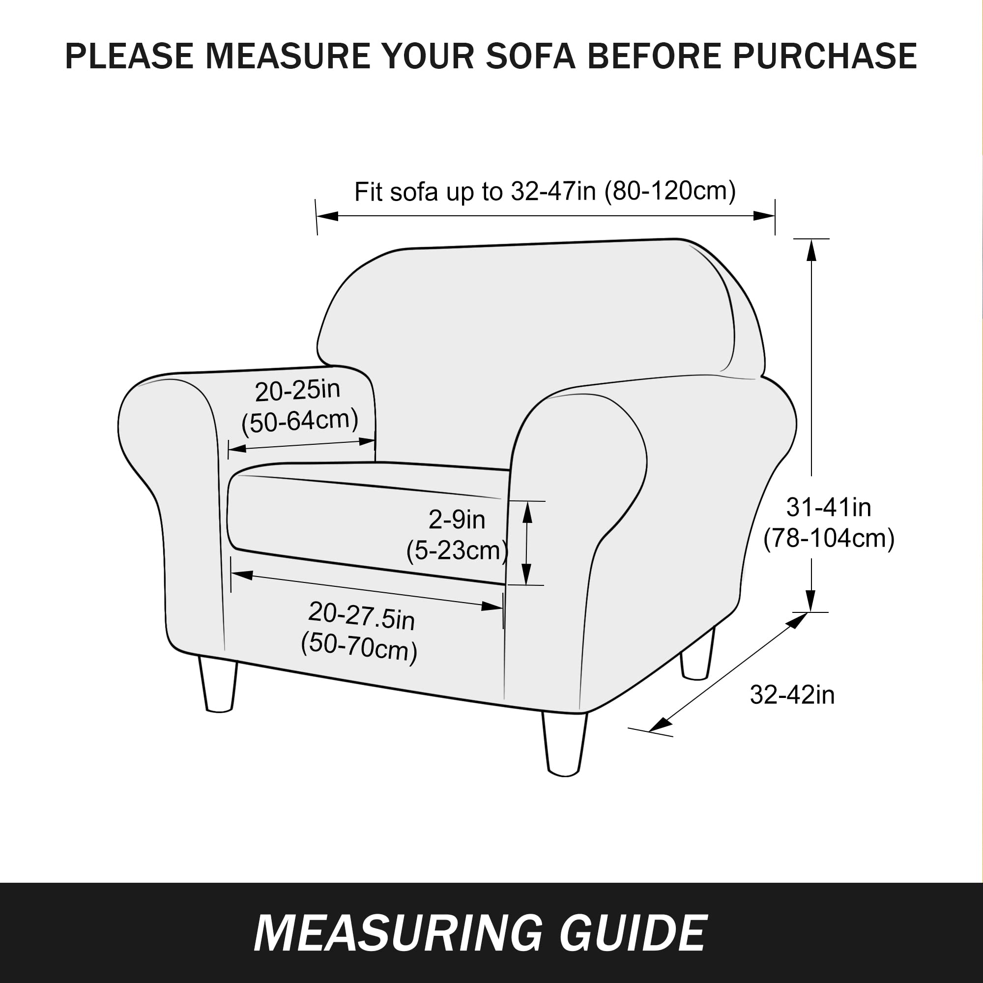 Ultra Soft Velvet Stretch Sofa Slipcover - Light Blue Small Couch Cover for Pets & Kids - Furniture Protector for Living Room, Bedroom & Home Decor