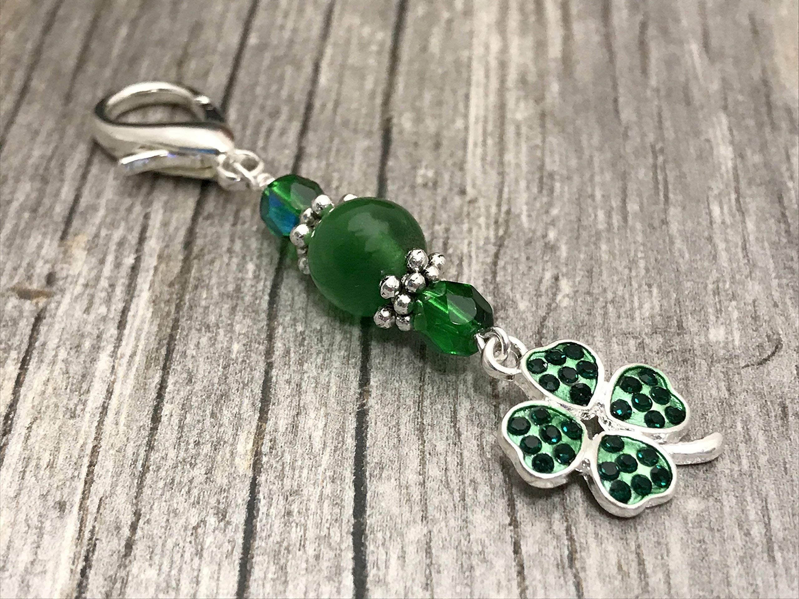 Lucky Clover Zipper Charm - Knitting Progress Keeper for Crafts & DIY