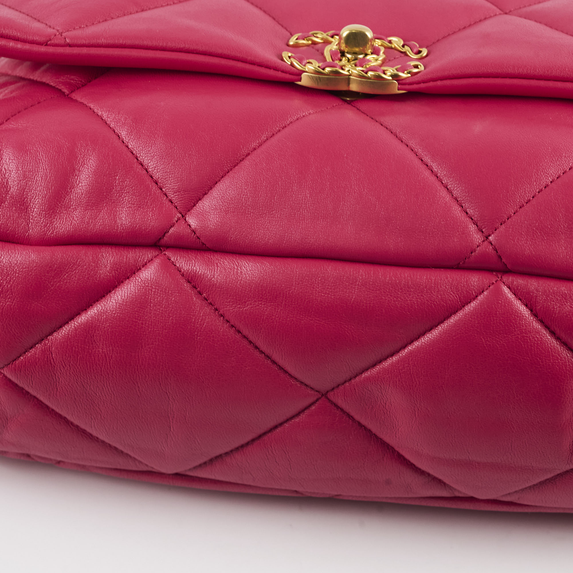 Chanel 19 Large Coral Pink Goatskin Handbag - Luxury Designer Shoulder Bag for Women | Perfect for Parties, Work & Everyday Use