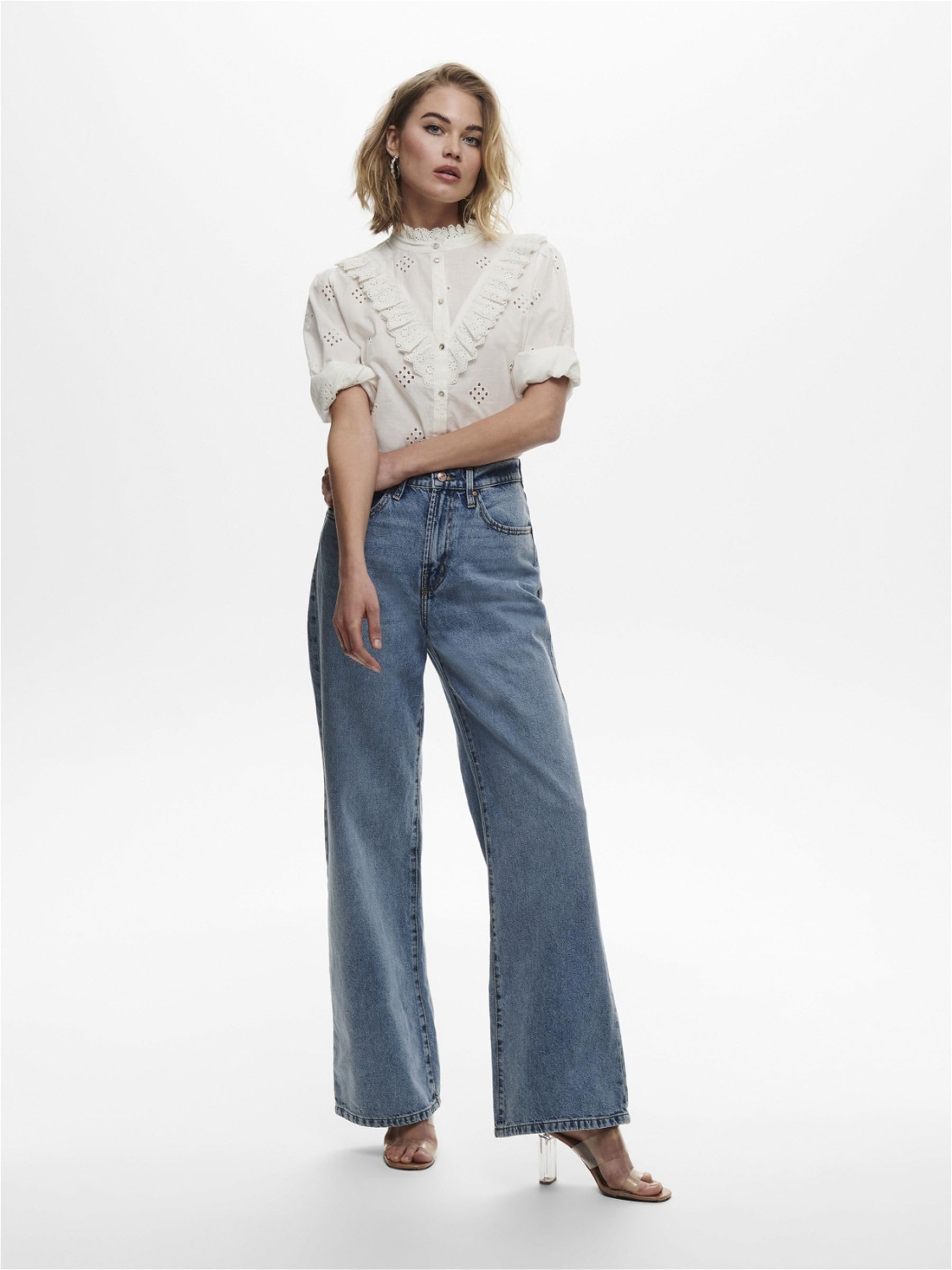 ONLY Women's High Waist Skinny Jeans - Stretch Denim Pants for Casual & Work Wear | Perfect for Everyday Outfits, Office, and Date Nights