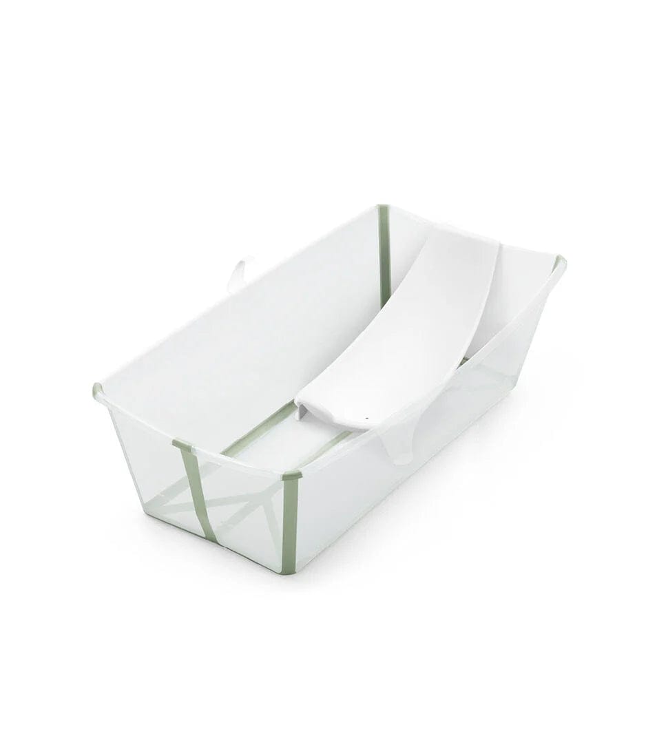 Stokke Flexi Bath X Large Baby Bathtub Bundle with Newborn Support - Foldable & Portable Infant Bath Tub for Newborns to Toddlers - Perfect for Home, Travel & Outdoor Use