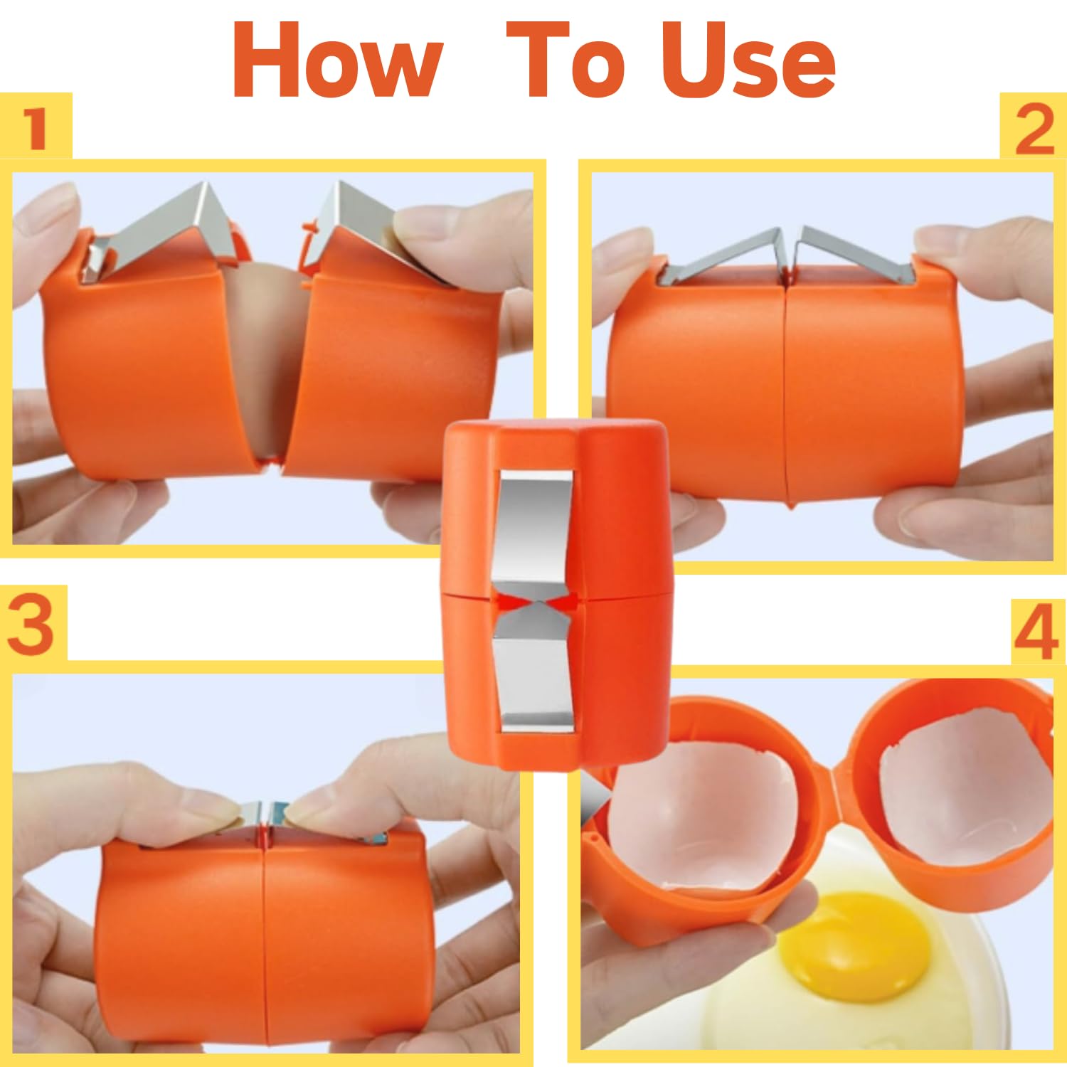 Premium Egg Topper & Shell Opener - 3-Piece Hard Boiled Egg Peeler Set with Crush Tool - Kitchen Gadget for Perfectly Sliced Eggs - Ideal for Salads, Deviled Eggs & Breakfast Meal Prep