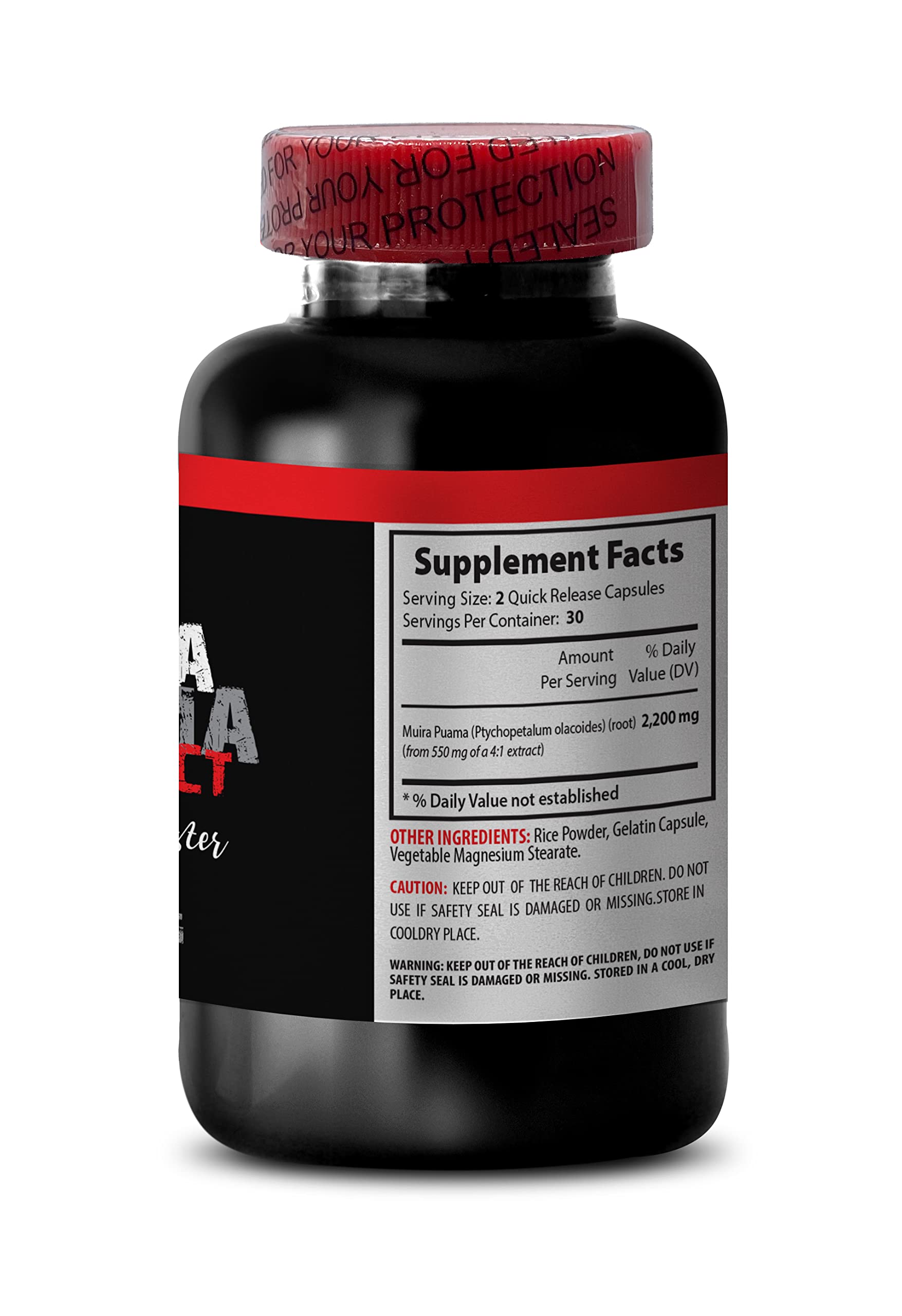 Premium Muira Puama Extract Supplement - Natural Energy Booster for Men - Adaptogenic Herbs for Mood Support & Antioxidant Benefits - 120 Capsules (2 Bottles) - Enhance Stamina, Focus & Vitality for Workouts & Daily Performance