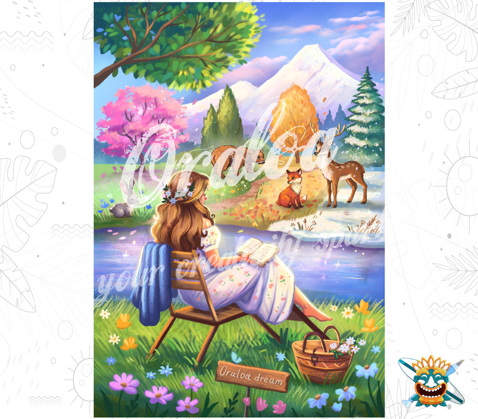 0443 Four Seasons Wall Art - Stunning Nature Landscape Canvas Prints for Home & Office Decor - Perfect for Living Room, Bedroom, and Office Spaces