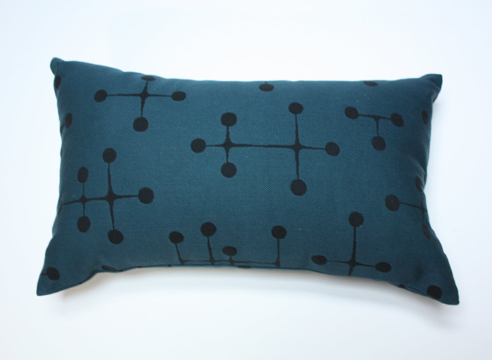 Maharam Charles & Ray Eames Dot Pattern Navy Throw Pillow Cover - Mid-Century Modern Home Decor for Living Room, Sofa & Bed