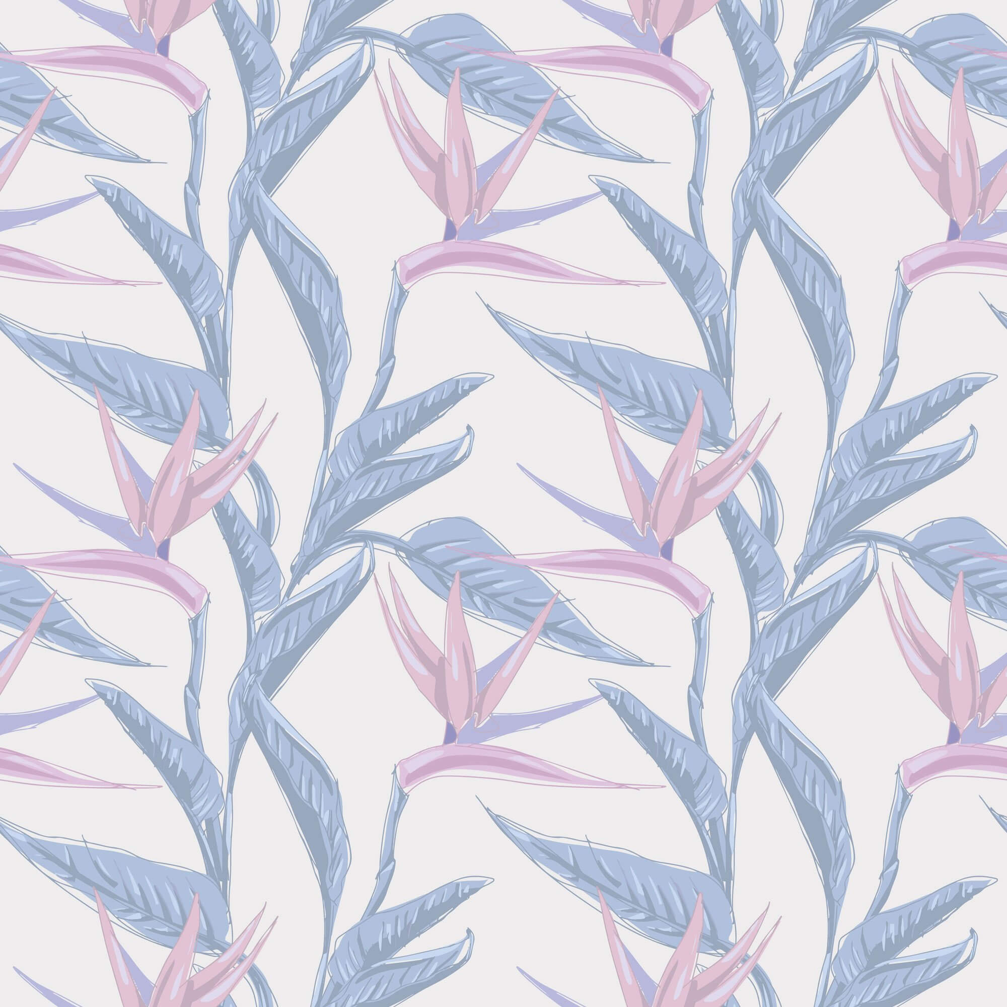 Pink and Blue Floral Peel and Stick Removable Wallpaper 8118 - Self-Adhesive Wall Decal for Bedroom, Nursery, Living Room, Office Decor
