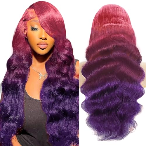 Pink to Purple Lace front wig