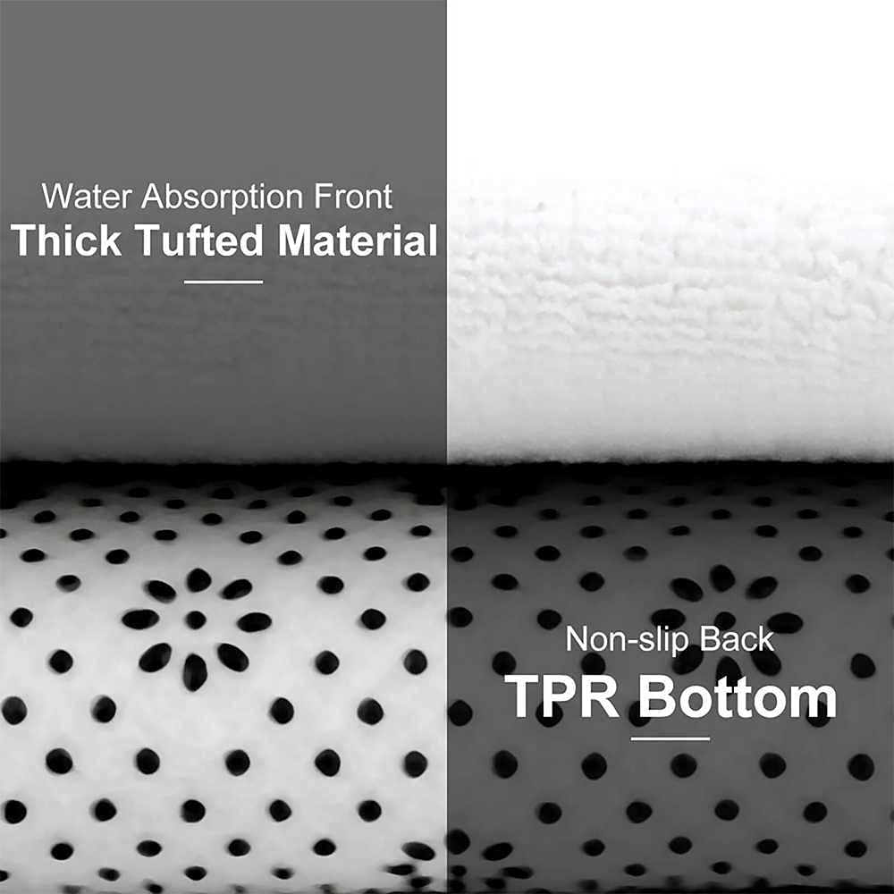 Premium Anti-Fatigue Kitchen Mat Set of 2 - Black Cushioned Non-Slip Waterproof Floor Mats for Home, Office & Laundry Room (17.7