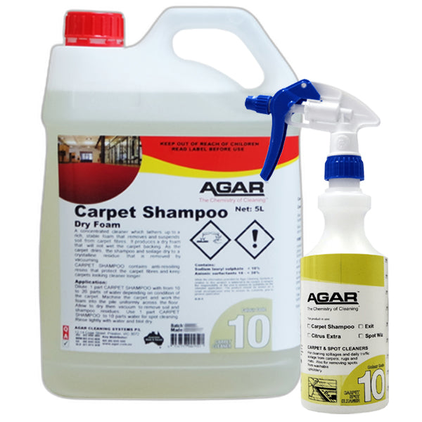 Agar Carpet Shampoo - Concentrated Dry Foam Cleaner for Deep Cleaning Carpets & Rugs | Perfect for Home, Office & Pet Areas