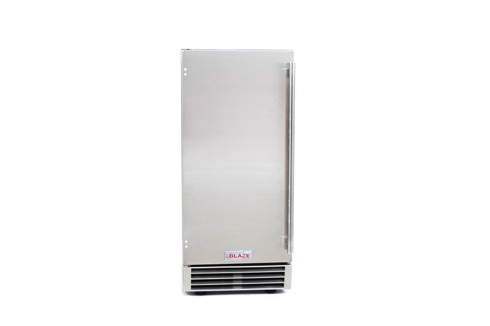 Blaze Grills BLZICEMKR50GR 50 Lb. 15 Inch Commercial Outdoor Ice Maker with Gravity Drain - Perfect for Backyard BBQs, Pool Parties, and Outdoor Events
