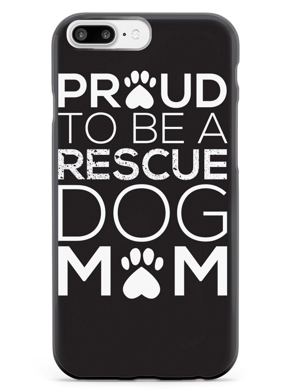 Inspired Cases - Shockproof & Anti-Scratch iPhone 8 Plus Case - 3D Textured Protective Cover for Apple iPhone 8 Plus - Perfect for Dog Lovers & Rescue Pet Owners - Ideal for Outdoor Activities, Work & Daily Use