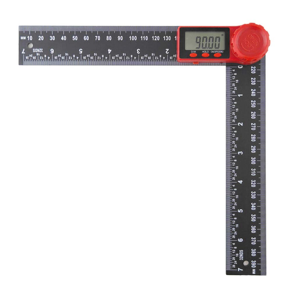 KDABJD Digital Angle Finder Protractor - Electronic Angle Gauge with Inclinometer & Ruler - Precision Measuring Tool for Woodworking, Metalworking, and DIY Projects