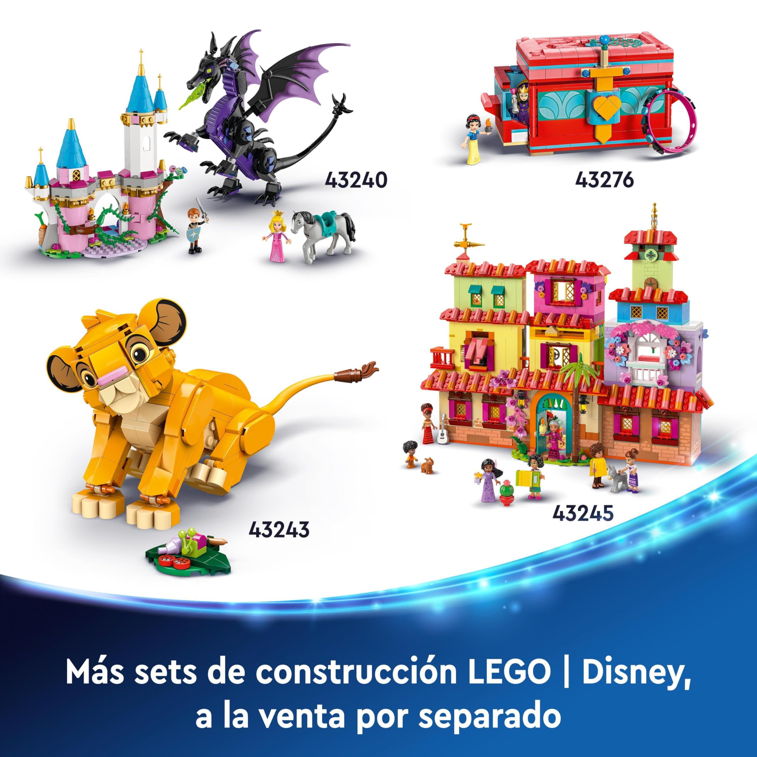 LEGO Disney Princess Frozen Elsa's Ice Palace Castle Toy Set with Mini Elsa, Anna & Kristoff Dolls, Sven Reindeer Figure - Fantasy Gift for Girls & Boys Ages 6+ | Creative Play, Birthday & Christmas Present