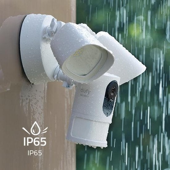 2K Floodlight Security Camera with IP66 Rating, Outdoor Wired Surveillance, Works with Amazon Alexa & Google Assistant, 2500 Lumens, 5000K Daylight - Ideal for Home Security, Backyard Monitoring & Smart Lighting Control