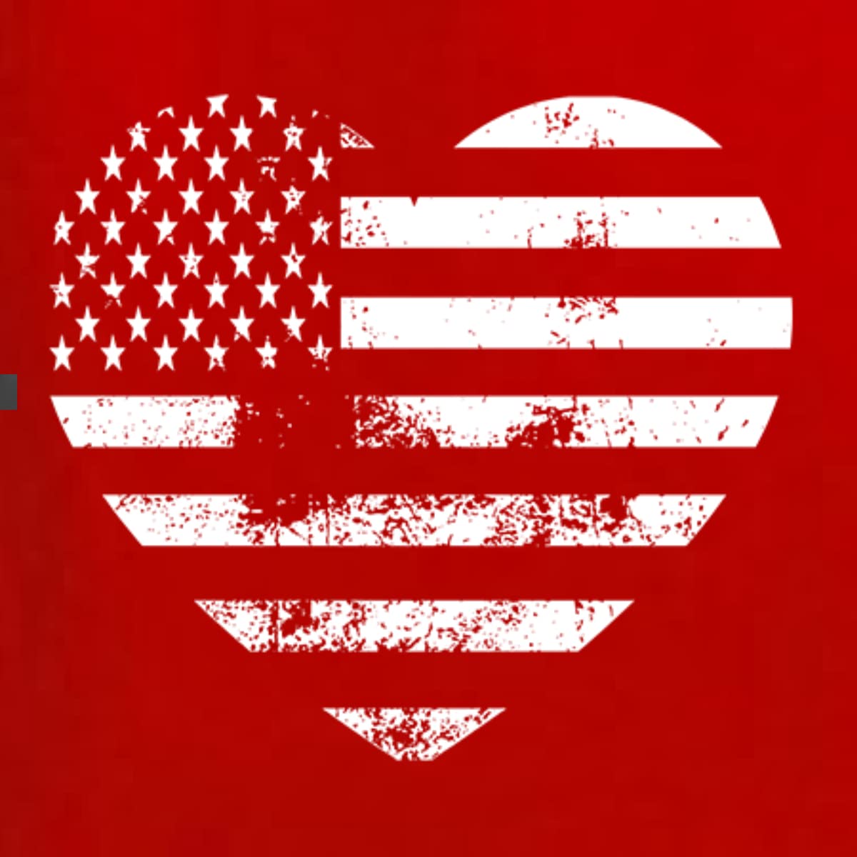 Wild Bobby USA Flag Heart Patriotic Men's Graphic T-Shirt - American Pride Tee for 4th of July, Veterans Day & Casual Wear