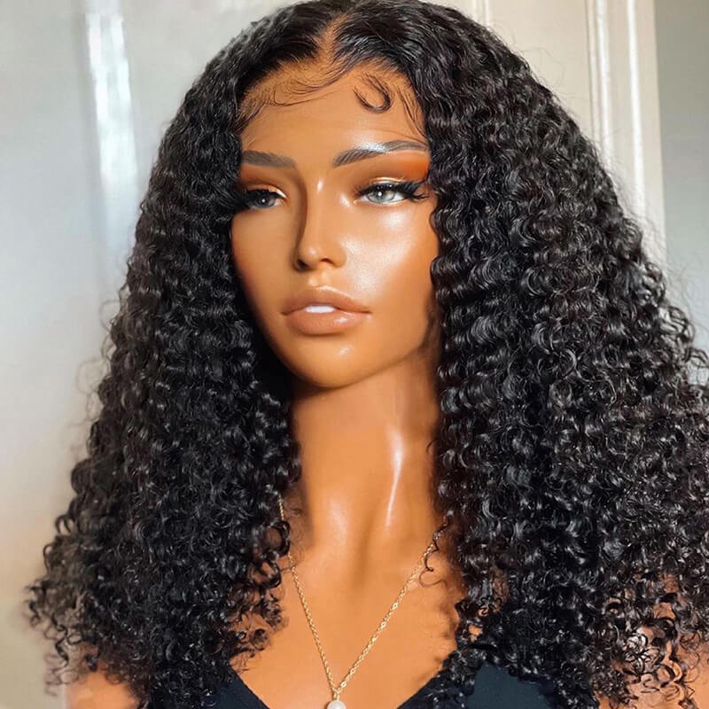 18inch 13x4 Lace Frontal Curly Bob Wig & 14inch Straight 4x4 Bob Wig Set - 180% Density Human Hair Wigs Bundle Deal | Perfect for Daily Wear, Cosplay, and Special Occasions
