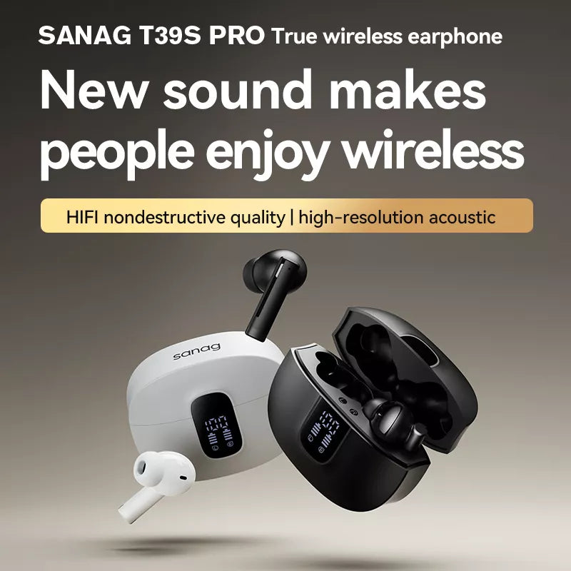 Sanag T39S Pro Wireless Bluetooth Earbuds with Noise Cancelling, Hi-Fi Stereo Sound, 30H Playtime for Running, Gym, Workout, Commuting & Travel