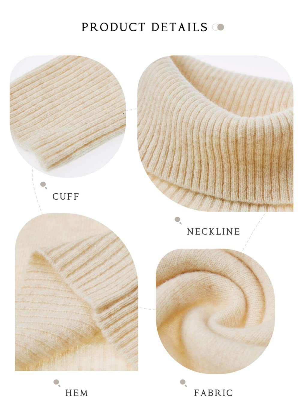 Women's Wool Knit Turtleneck Sweater - Long Sleeve Pullover Vintage Jumper for Autumn & Winter | Cozy Fall Layering & Winter Office Wear