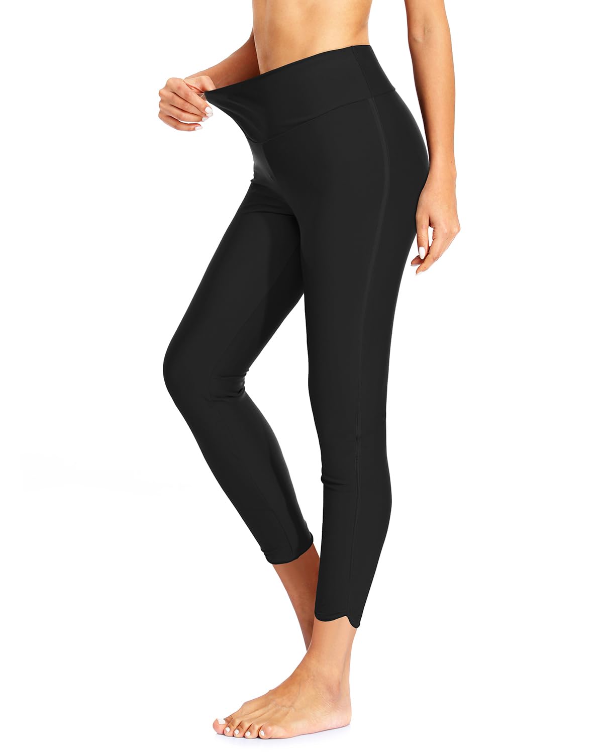Holipick Women's High Waisted Swim Pants - UPF 50+ Rash Guard Leggings for Swimming, Surfing & Beach Activities