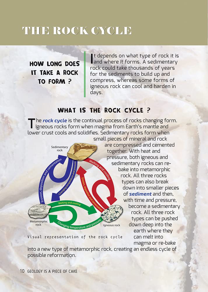 Geology Is a Piece of Cake - Fun Geology Learning Book for Kids & Beginners | Perfect for Homeschooling & Science Classroom Activities