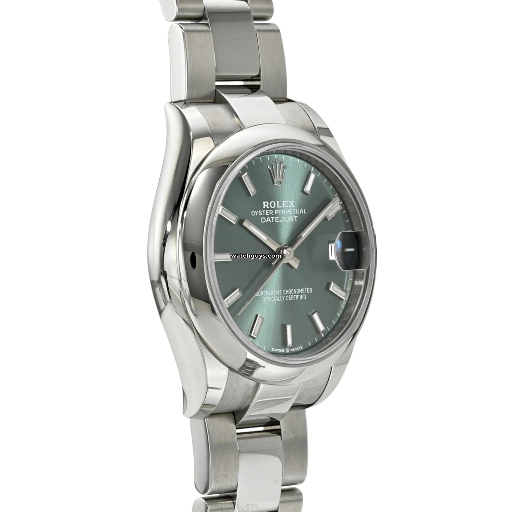 Rolex Datejust 278240 36mm Stainless Steel Watch with Green Dial & Oyster Bracelet - Perfect for Business, Formal Events & Luxury Gift Giving