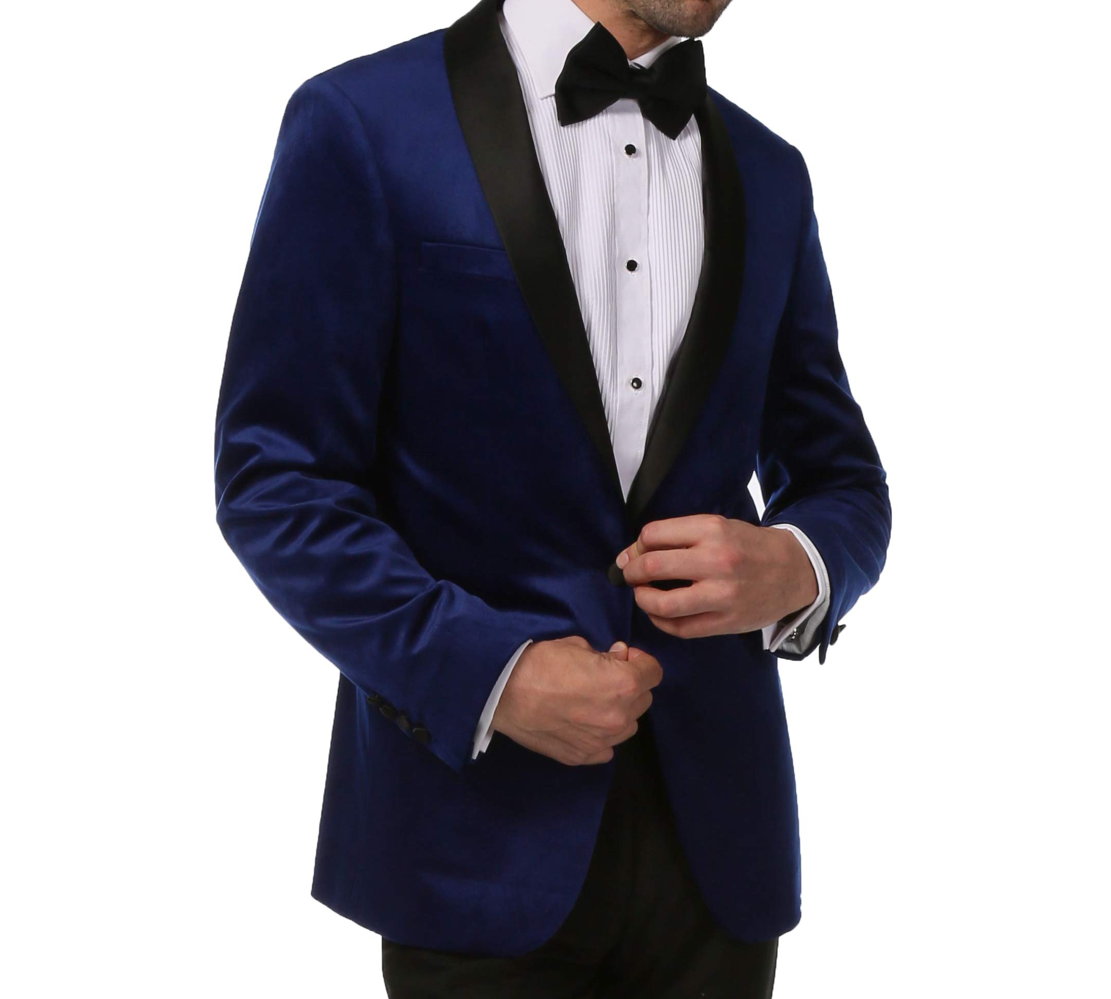 Men’s Velvet Blazer - Single Button Wedding Tuxedo Jacket with Shawl Satin Lapel for Formal Events, Evening Wear & Groom Attire | Perfect for Weddings, Prom, Dinner Parties & Special Occasions