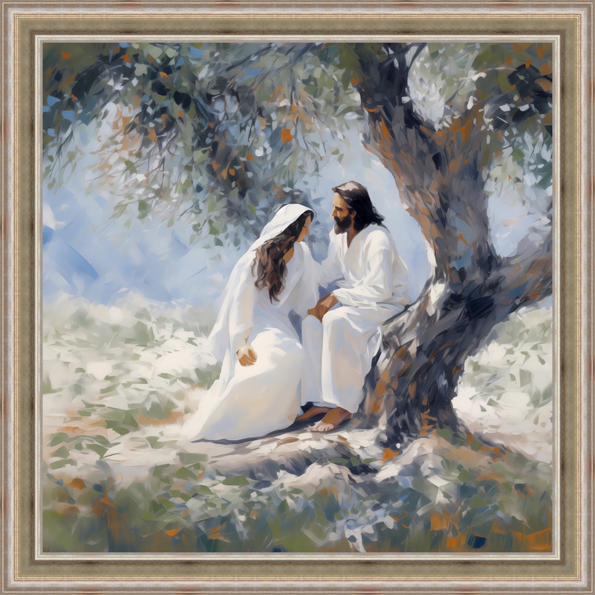 Abide With Me Large Wall Art - Inspirational Canvas Print for Home Decor, Living Room, Bedroom & Office - Perfect Gift for Housewarming, Wedding & Holidays