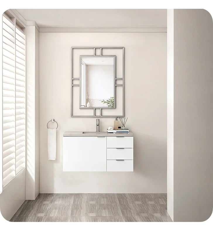 Brenlyn 36-Inch Glossy White Bathroom Vanity with Sink - Perfect for Modern Home & Apartment Bathroom Remodeling