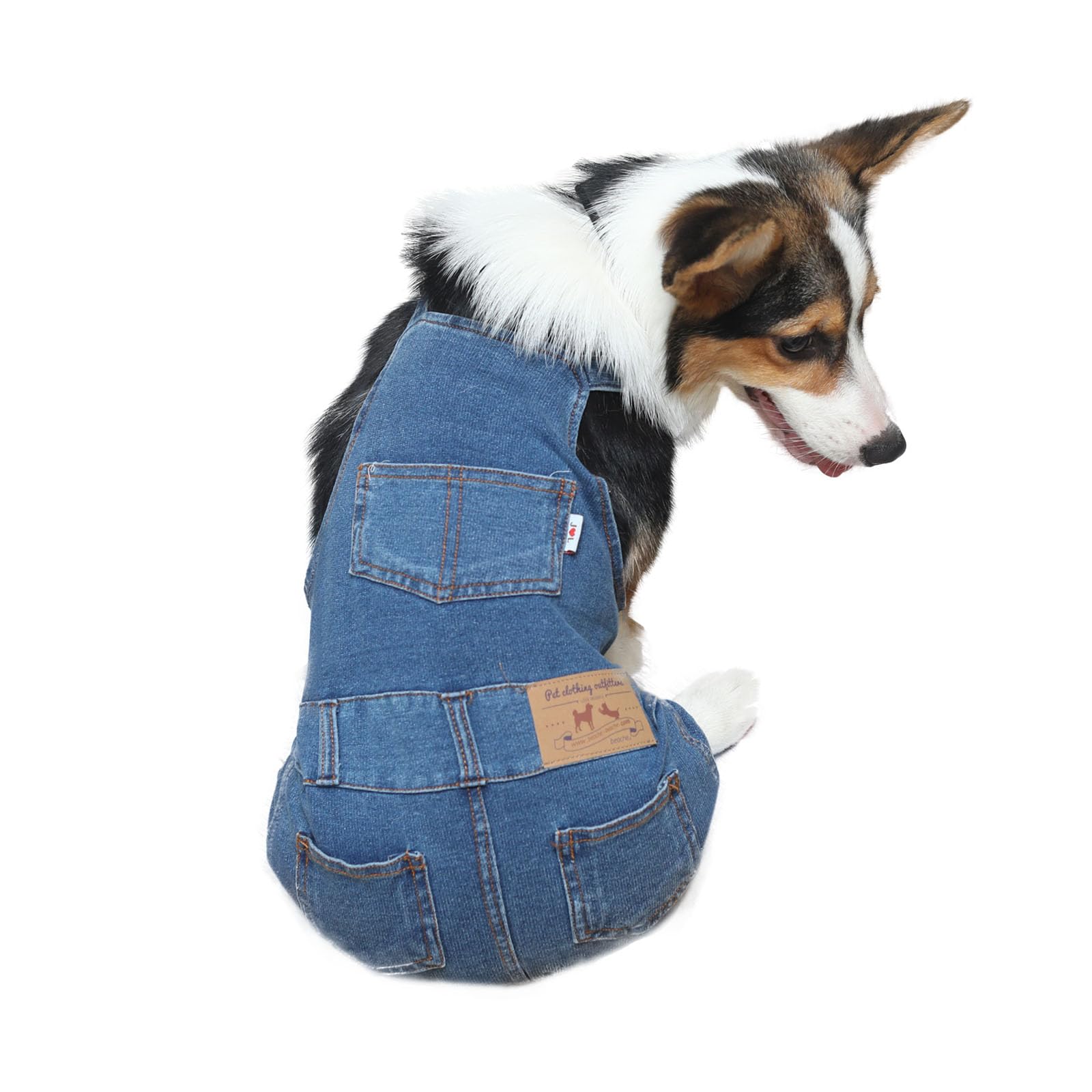 Dog Denim Jumpsuit Overalls for Small Dogs - Puppy Costume & Fashion for Daily Walks